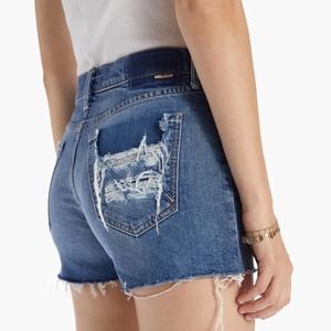 MOTHER Superior The Dutchie Short Fray Jean Cutoffs Cowboys Don’t Cry 25